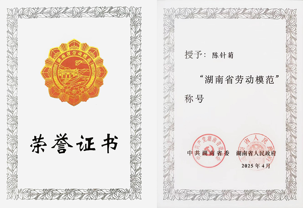舜華鴨業(yè)質(zhì)量總監(jiān)陳針菊榮獲“湖南省勞動模范”稱號